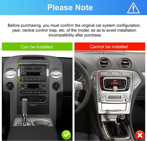 Miniatura 4 de [2G+64G] Radio de coche para Ford F150/F250/F350/E250/E350 Edge Fusion Explorer con Carplay inalámbrico Android Auto, pantalla táctil HD de 7