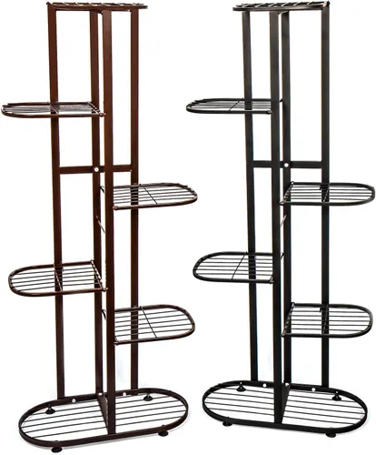 Miniatura 8 de Moutik - Soporte vertical para macetas de jardín, 6 niveles para 7 macetas, estantería múltiple para plantas