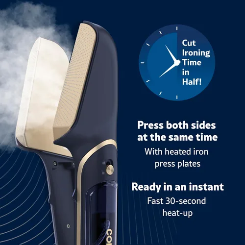 Miniatura 3 de Conair SteamStylist 3-en-1 Vaporizador, Prensa y Plancha de Vapor para Ropa, Con Quitapelusas, Tanque de Agua Extra y Bolsa de Almacenamiento, Para