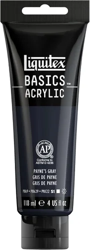 Miniatura 81 de Liquitex BASICS Pintura Acrílica, Botella de 400ml (13.5 oz), Blanco Titanio Titanio Blanco