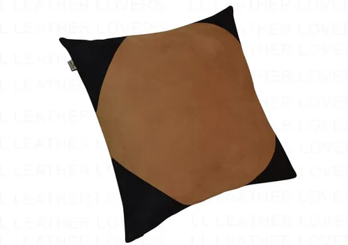 Miniatura 3 de LL LEATHER LOVERS Funda de almohada de piel de cordero - Funda de cojín para sofá, fundas decorativas para sala de estar y dormitorio, 20 x 20 Negro