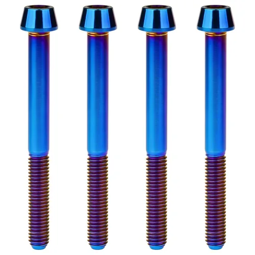 Miniatura 53 de Titanio Ti M6 x 10 16 18 20 25 30 35 40 45 50 55 60 2.559 in Allen - Tornillos hexagonales de 2.559 in, tornillos cónicos, paquete de 4