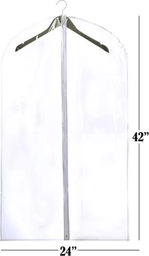 Miniatura 2 de Handy Laundry Bolsa de vinilo transparente para ropa, protege tu ropa mientras viajas y sin polvo mientras cuelgas en tu armario. Ideal