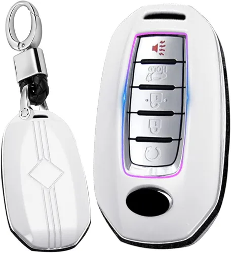 Miniatura 8 de SANRILY Funda de llavero de plástico ABS con 3/4/5 botones para Infiniti Q50 Q60 QX50 QX55 QX60 2018-2023, estuche de llave sin llave con llavero