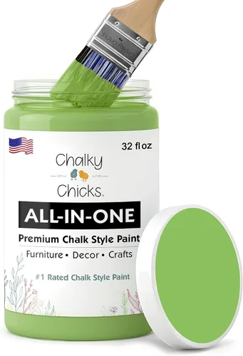Miniatura 50 de Chalky Chicks - Pintura mate a la tiza, no requiere lijado, 4 onzas líquidas, color gris oscuro (Gun Metal Gray), para muebles, pintura sin Gris