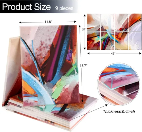 Miniatura 3 de Paquete de 8 paneles acústicos artísticos decorativos de 0.47 x 31 pulgadas, paneles de pared acústicos insonorizados, mejor acústico que la espuma