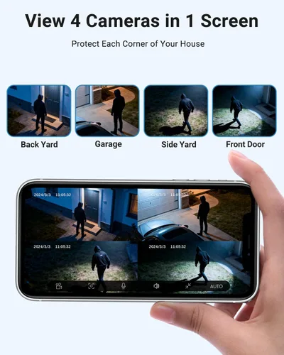 Miniatura 9 de Cámara Solar de Seguridad para Exteriores - Cámaras de Seguridad de Grabación AOV 24/7 Inalámbricas para Exteriores con Vista de 360°, Seguimiento