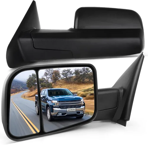 SCITOO Compatible con espejos de remolque 2002-2008 para Dodge para Ram 1500 2003-2009 para Dodge para Ram 2500 3500 Pickup Power Heated Passenger