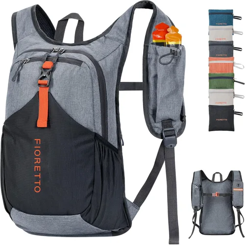 Miniatura 27 de FIORETTO Mochila de 10L para senderismo para mujeres y hombres, mini mochila plegable, ligera, mochila pequeña de día para camping, viaje, al aire