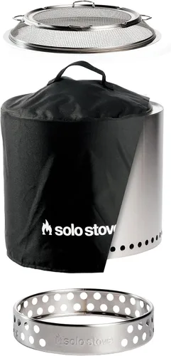 Miniatura 12 de Solo Stove Ranger 2.0 con soporte, hoguera portátil sin humo de 15 pulgadas, chimenea ligera para exteriores con cenicero extraíble, acero