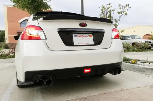 Miniatura 7 de iJDMTOY Lente transparente con reflector rojo 3 en 1 luz antiniebla trasera LED completa compatible con Subaru Impreza WRX/STI, Crosstrek, función