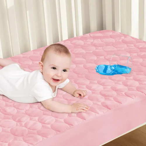 Miniatura 9 de Protector de colchón impermeable para cuna, funda de colchón para cuna para bebé, lavable a máquina y apto para secadora, protector de colchón