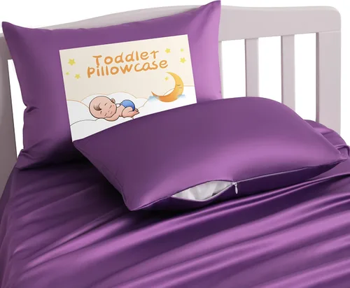 Miniatura 10 de NTBAY - Fundas de almohada de satén con cremallera para niños pequeños - Paquete de 2 con cremallera oculta de 13x18 - Fundas de almohada de lujo
