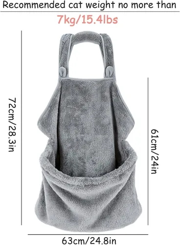 Miniatura 3 de Portador para gatos y mascotas, delantal, chaleco suave, bolsa de transporte para mascotas en el hombro para mascotas, para mascotas, bolsa frontal