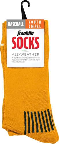 Miniatura 6 de Franklin Sports Calcetines de béisbol y sóftbol juveniles, calcetines de béisbol y sóftbol para niños, calcetines deportivos altos para niños y niñas