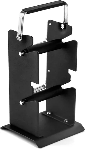 Miniatura 2 de QWORK Soporte de carrete dispensador de soldadura doble, soporte de rodillo ajustables, dispensador de carrete, alimentador de carrete herramienta