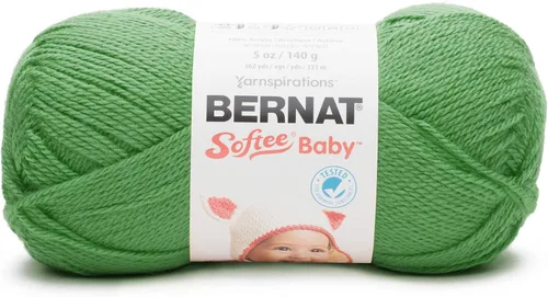 Bernat Softee - Ovillo de lana para bebé, 5 onzas, calibre 3 ligero, color verde hierba