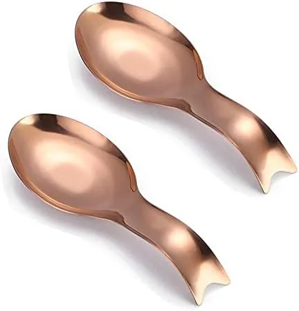 Miniatura 3 de 2 soportes dorados para cucharas de acero inoxidable para encimera de estufa Oro