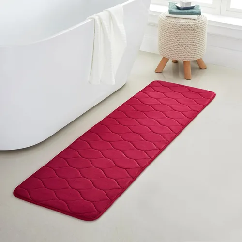 Miniatura 10 de Yafa Home Fashion 1 alfombra de baño de 17 x 24 pulgadas, espuma viscoelástica, absorbente de agua y antideslizante, color negro