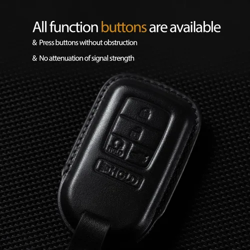 Miniatura 4 de Funda compatible con llavero Honda de cuero, compatible con Honda Accord Sport Civic Si CRV HRV EXL Clarity Insight Passport Pilot accesorios