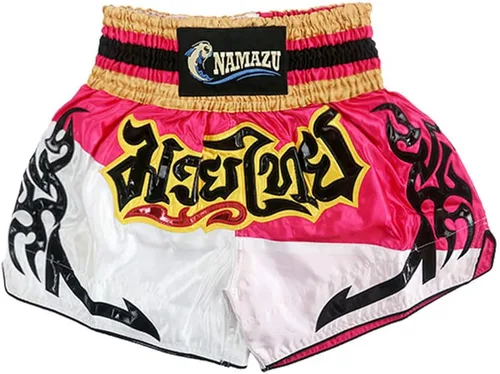 NAMAZU Pantalones cortos Muay Thai para hombres y mujeres, pantalones cortos de kickboxing de alta calidad para gimnasio y boxeo.