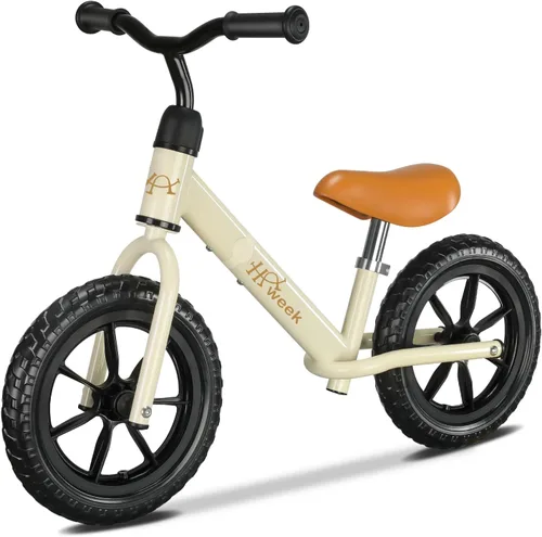 Bicicleta de equilibrio para niños pequeños HAWEEK de 12 pulgadas, bicicleta de entrenamiento sin pedales para niños de 24 meses a 5 años, ajustes