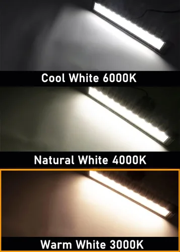 Miniatura 4 de Raycharm Lámpara LED para toldo exterior de RV de 18", 40° de ángulo hacia abajo, luz blanca cálida de 3000 K, 12V/24V CC, alto rendimiento