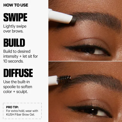 Miniatura 6 de Milk Makeup Brow Shadow Stick – Fórmula construible, de crema a polvo, suave y flexible, hasta 12 horas de uso, vegano, libre de crueldad Hierba
