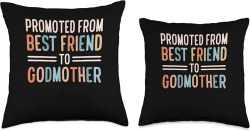 Miniatura 3 de Godmother Gifts for Godparents on Baptism Day Cojín promocionado de Best Friend to Godmother de 16 x 16 pulgadas, multicolor