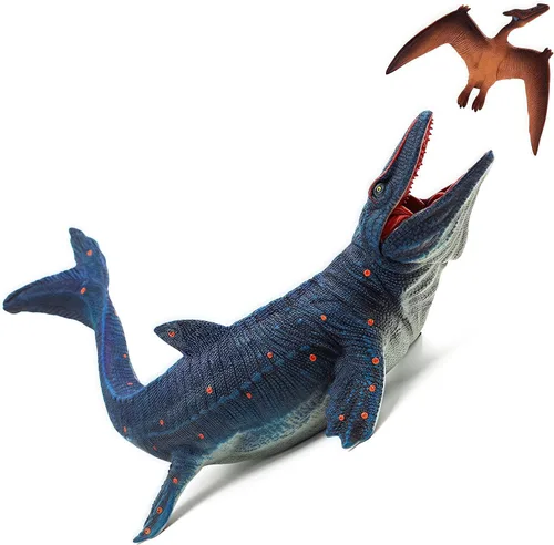 Miniatura 3 de Juguetes de dinosaurio Mosasaurus y Pterosaurio realistas de Gemini & Genius para niños, regalos para jugar y exhibir o suministros de fiesta