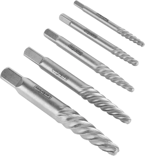 Miniatura 5 de Luckyway Juego de extractor de tornillos dañados de 5 piezas, herramienta extractor de tornillos dañados y pelados, juego de extractor de pernos