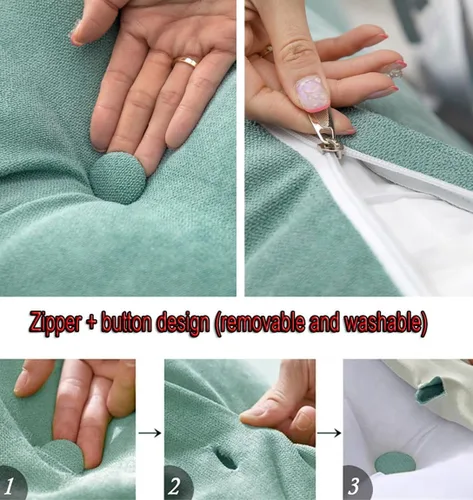 Miniatura 6 de Almohada triangular para cabecero de lectura, cojín de cuña, almohada grande para cama / almohada de lectura para sentarse en reposo en cama, Marrón