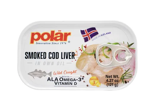 Miniatura 3 de MW Polar Hígado de bacalao ahumado en aceite, 4.27 onzas, capturado en la naturaleza, rico en omega-3, listo para comer, mariscos de alta calidad