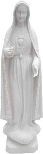 Figura de escultura de estatua religiosa católica italiana de Nuestra Señora de Fátima María de 24 pulgadas, colección Vittoria hecha en Italia