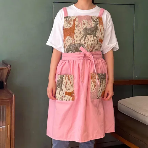 Miniatura 2 de Delantal de trabajo Vintage Florist Pinafore Vestido para cocina de jardín con dos bolsillos