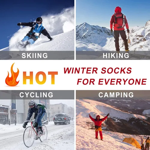 Miniatura 6 de Thermal Socks for Men, Thick Warm Cold Weather Heated Socks for Winter