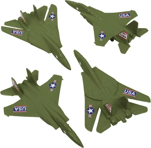 Miniatura 9 de TimMee Aviones de Combate de Plástico Army Men - 4 Aviones Azules Fabricados en Estados Unidos