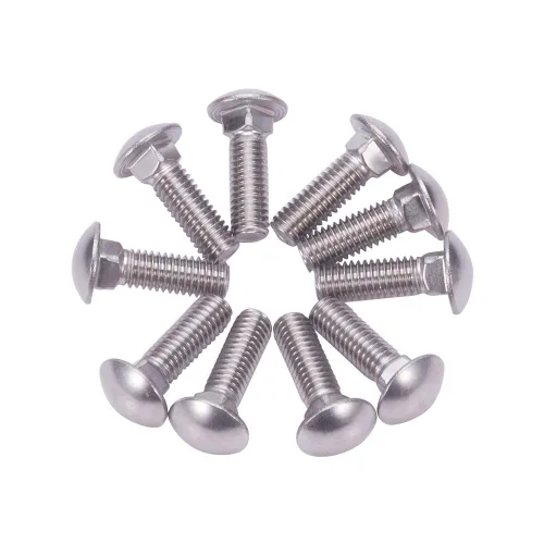 Miniatura 7 de MroMax 50 pernos de carro M6x12mm cabeza media redonda cuello cuadrado pernos sujetadores de acero inoxidable 304 cuello carro perno tono plateado