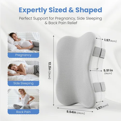 Miniatura 4 de JINXIA Almohada de rodilla para dormir de lado, cómoda almohada de espuma viscoelástica para dormir de lado, almohada para dormir entre piernas
