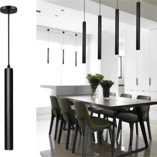 110 V 12 W Dia 5 CM L40CM tubo LED moderno Lámparas colgantes luz de punto para isla comedor sala de estar bar mostrador tienda techo cocina luces