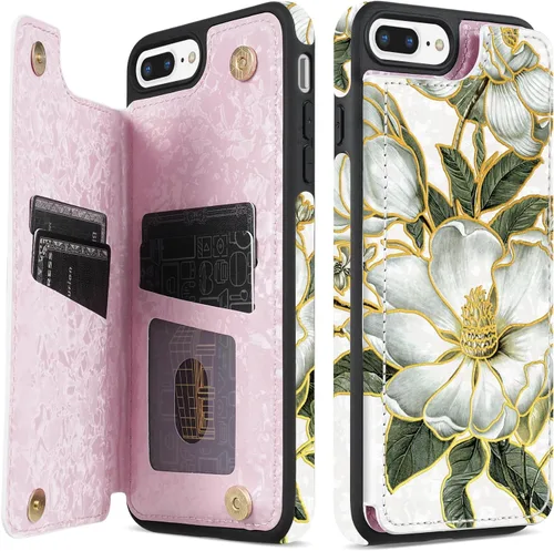 Miniatura 52 de NNH Funda tipo cartera compatible con iPhone Xs Max con bloqueo RFID, ranuras para tarjetas, folio de piel sintética, función atril, doble cierre