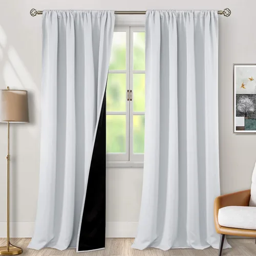 Miniatura 96 de BGment - Cortinas opacas para sala de estar de 63 pulgadas de largo, juego de 2 paneles, cortinas para oscurecer toda la habitación, cortinas