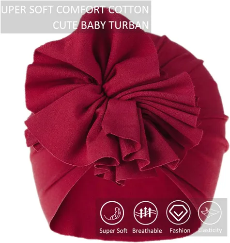 Miniatura 2 de Turbante para bebé, sombrero de niña, turbante para niñas pequeñas, sombreros turbantes para bebés y niñas pequeñas con gorro de lazo