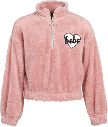 Miniatura 4 de bebe Girls' Jogger Tracksuit Set 2 Piece Sherpa Fleece Quarter-Zip Pullover Sweatshirt and Sweatpants (Sizes 7-16)