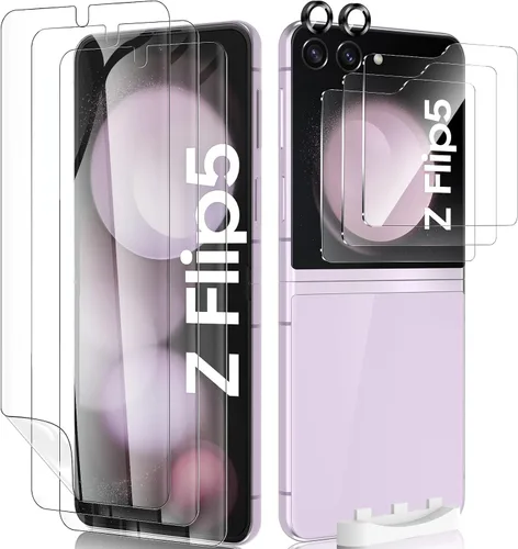 Miniatura 12 de Fotbor Paquete de 3 + 3 + 3 protectores de pantalla para Samsung Galaxy Z Fold 5, película flexible de pantalla interior + protector de pantalla