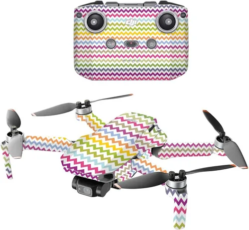 Miniatura 12 de MightySkins - Compatible con DJI Mini 2 Dron portátil - Chevron turquesa Funda protectora de vinilo duradera y única Fácil de aplicar y cambiar