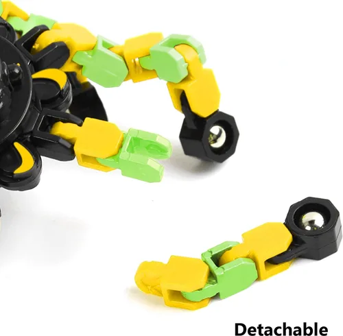 Miniatura 3 de Fidget Spinners, robot de cadena transformable para hacer tú mismo, que brilla en la oscuridad, juguete mecánico creativo para aliviar el estrés