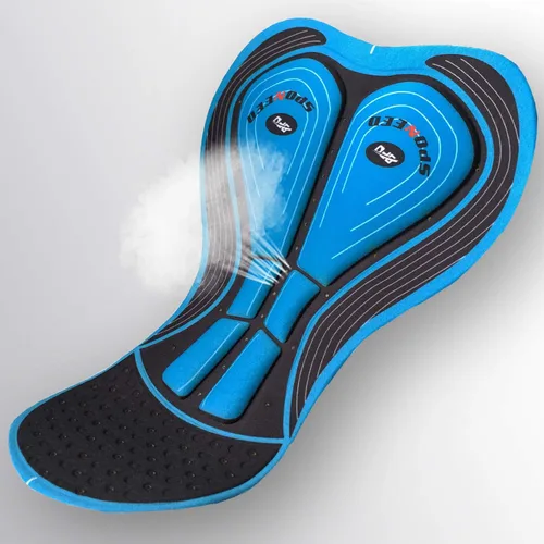 Miniatura 9 de sponeed Pantalones cortos de ciclismo para hombre, con relleno transpirable, UPF 50+