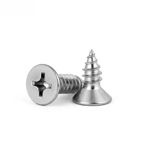 Miniatura 8 de Kit de tornillo y anclaje de madera #4 (420 piezas) – Tornillos autorroscantes Phillips de cabeza plana de acero inoxidable 304 para muebles