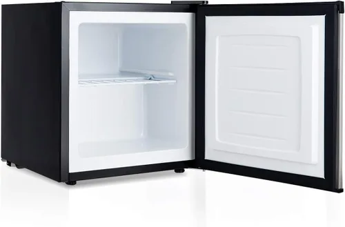 Miniatura 9 de COSTWAY Congelador vertical compacto de 1.1 pies cúbicos, tamaño mini con puerta reversible de acero inoxidable y estantes extraíbles ajustables